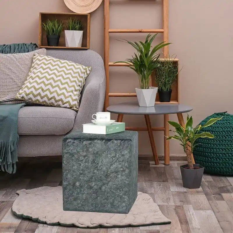 Tabouret carré/tabouret de coiffeuse avec coussin en tissu