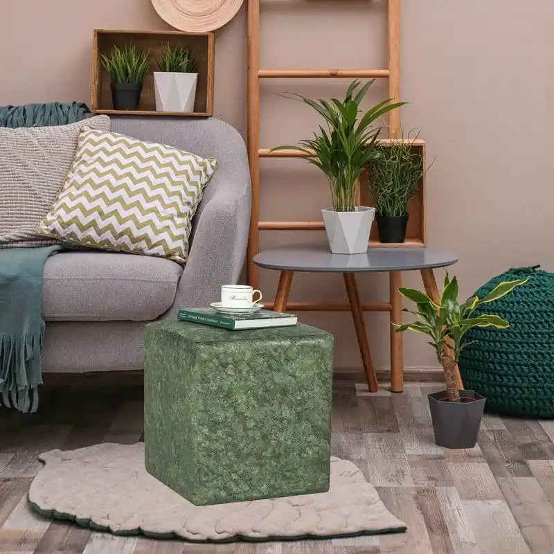 Tabouret carré/tabouret de coiffeuse avec coussin en tissu
