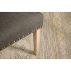 Lot de 2 chaises de salle à manger Parsons rembourrées en bois massif | Style urbain moderne | Assise en tissu