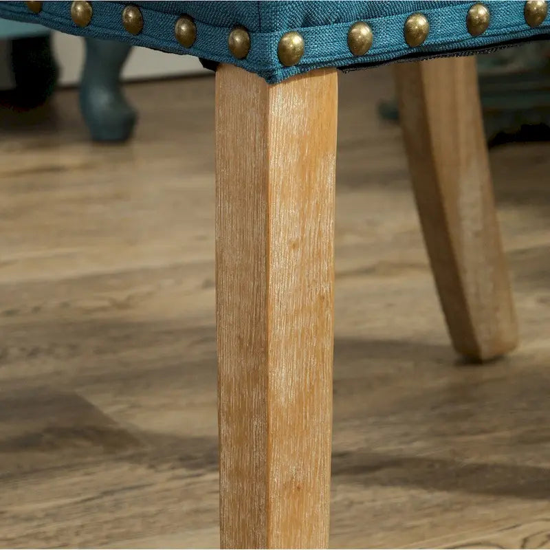 Lot de 2 chaises de salle à manger Parsons rembourrées en bois massif | Style urbain moderne | Assise en tissu