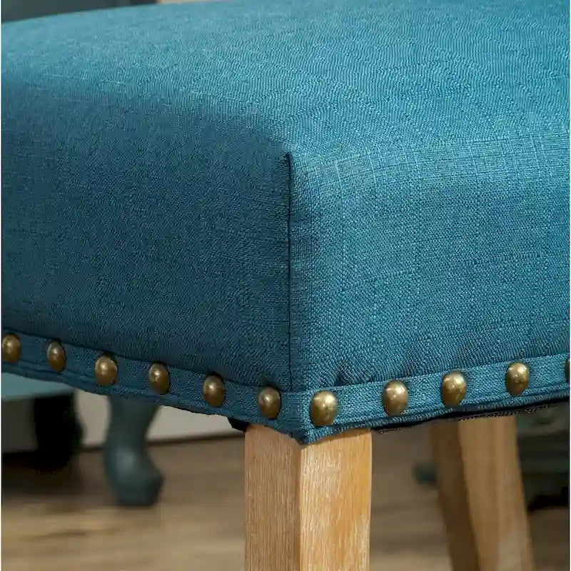 Lot de 2 chaises de salle à manger Parsons rembourrées en bois massif | Style urbain moderne | Assise en tissu