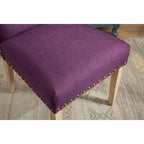 Lot de 2 chaises de salle à manger Parsons rembourrées en bois massif | Style urbain moderne | Assise en tissu