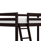Lit mezzanine simple avec bureau | Cadre en bois massif | Lit mezzanine de bureau pour enfants et adolescents