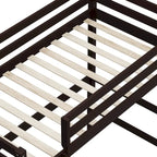 Lit mezzanine simple avec bureau | Cadre en bois massif | Lit mezzanine de bureau pour enfants et adolescents