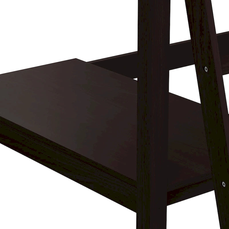 Lit mezzanine simple avec bureau | Cadre en bois massif | Lit mezzanine de bureau pour enfants et adolescents