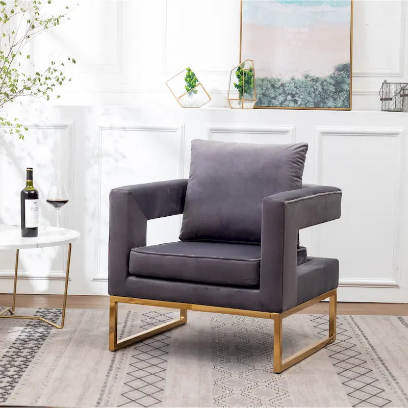 Fauteuil d'appoint contemporain rembourré Lenola de Roundhill Furniture