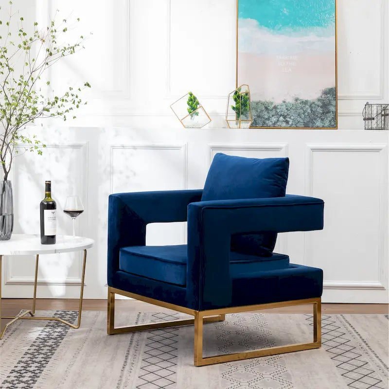 Fauteuil d'appoint contemporain rembourré Lenola de Roundhill Furniture