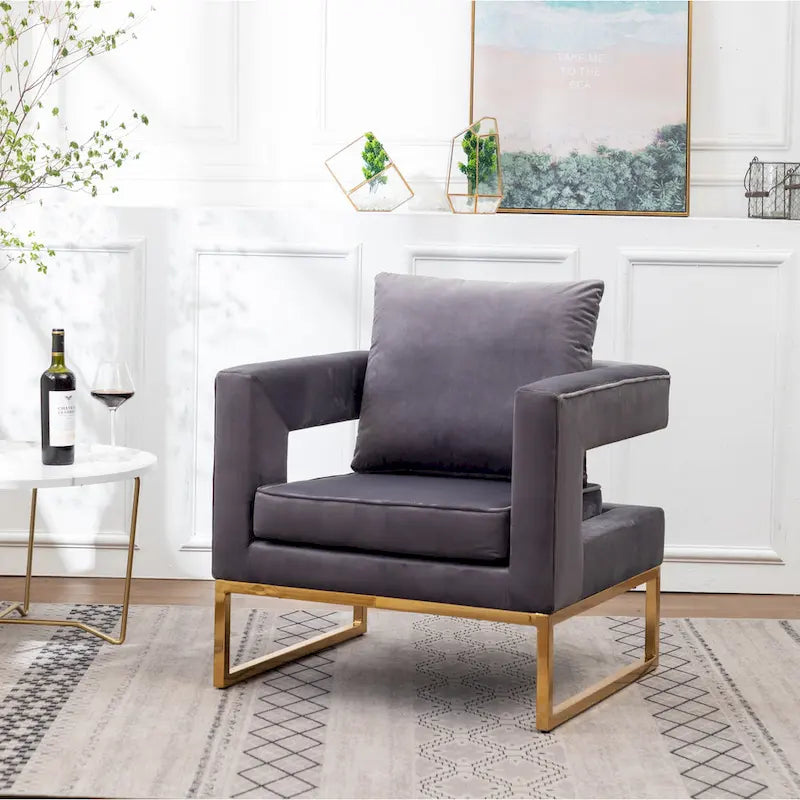 Fauteuil d'appoint contemporain rembourré Lenola de Roundhill Furniture