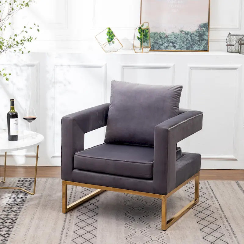 Fauteuil d'appoint contemporain rembourré Lenola de Roundhill Furniture