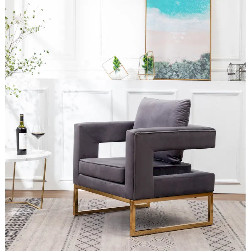Fauteuil d'appoint contemporain rembourré Lenola de Roundhill Furniture