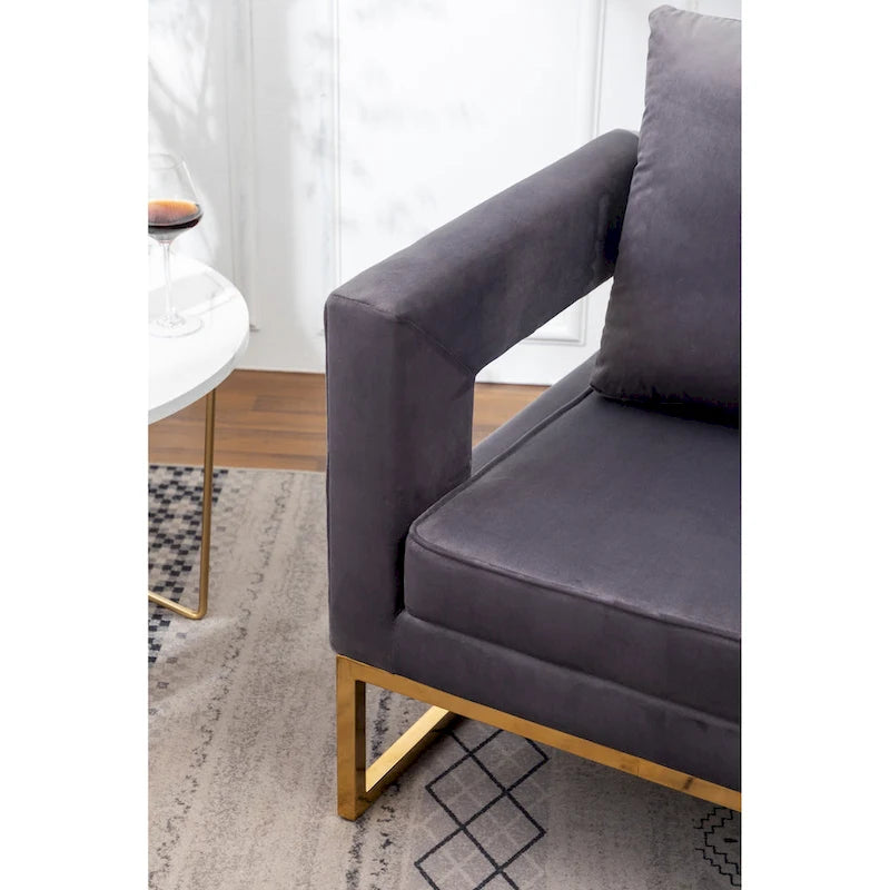 Fauteuil d'appoint contemporain rembourré Lenola de Roundhill Furniture