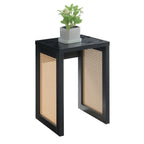 Table d'appoint tissée bohème minimaliste | Table d'appoint en rotin naturel pour salon