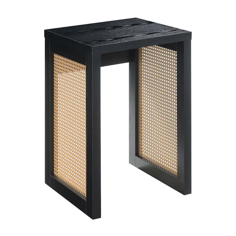 Table d'appoint tissée bohème minimaliste | Table d'appoint en rotin naturel pour salon