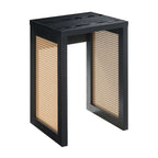 Table d'appoint tissée bohème minimaliste | Table d'appoint en rotin naturel pour salon