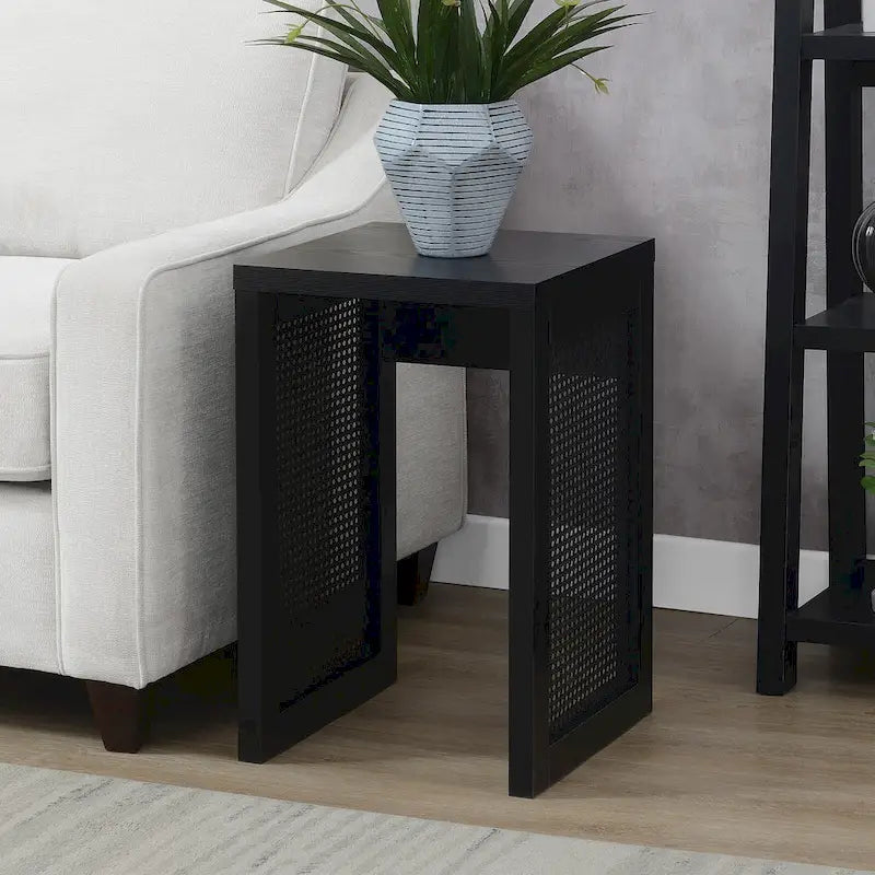 Table d'appoint tissée bohème minimaliste | Table d'appoint en rotin naturel pour salon