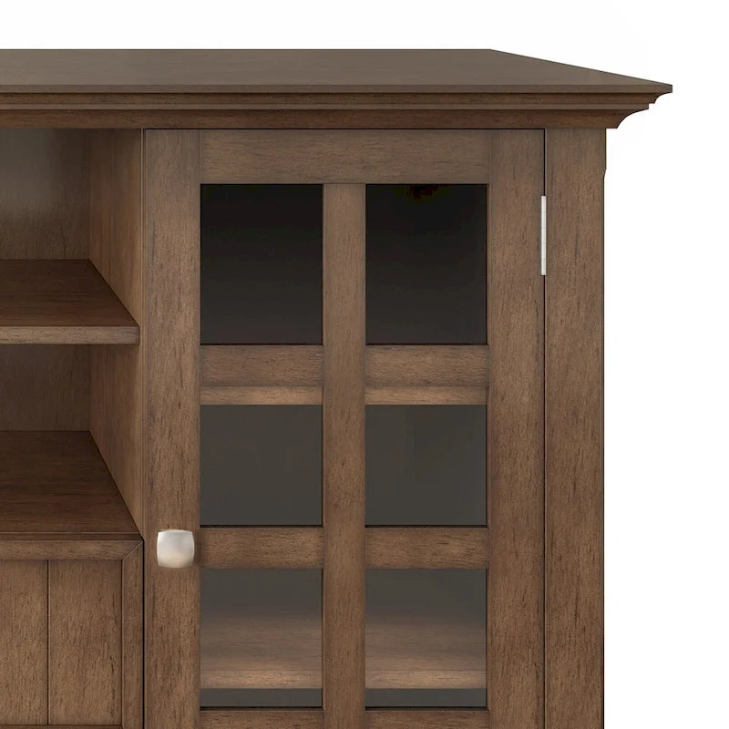 Meuble TV en bois massif de 134,6 cm pour téléviseurs jusqu'à 152,4 cm | Meuble de rangement rustique fait à la main
