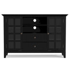Meuble TV en bois massif de 134,6 cm pour téléviseurs jusqu'à 152,4 cm | Meuble de rangement rustique fait à la main