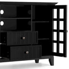 Meuble TV en bois massif de 134,6 cm pour téléviseurs jusqu'à 152,4 cm | Meuble de rangement rustique fait à la main
