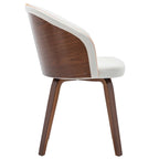 Chaises de salle à manger rembourrées en cuir PU et bois Maynau (Lot de 2)