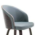 Chaises de salle à manger rembourrées en cuir PU et bois Maynau (Lot de 2)