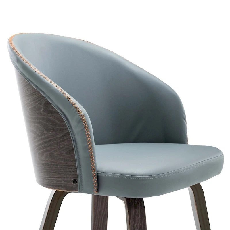 Chaises de salle à manger rembourrées en cuir PU et bois Maynau (Lot de 2)