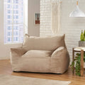 Fauteuil Pouf Surdimensionné en Velours avec Accoudoirs | Fauteuil de Salon Doux pour Adulte
