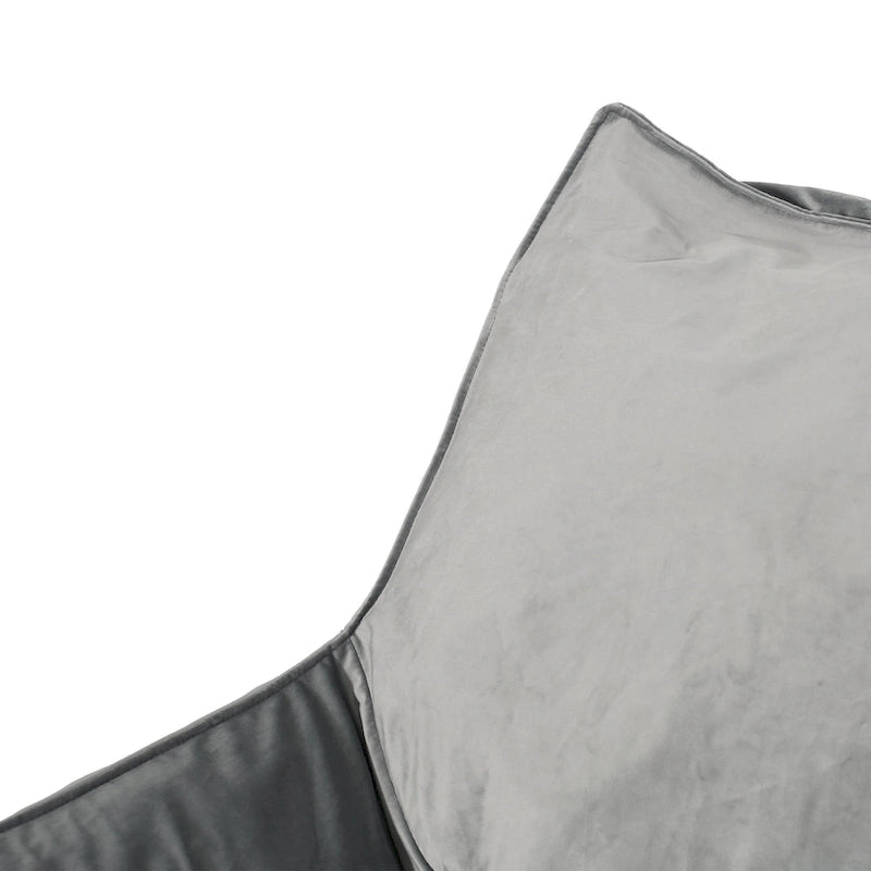 Fauteuil Pouf Surdimensionné en Velours avec Accoudoirs | Fauteuil de Salon Doux pour Adulte