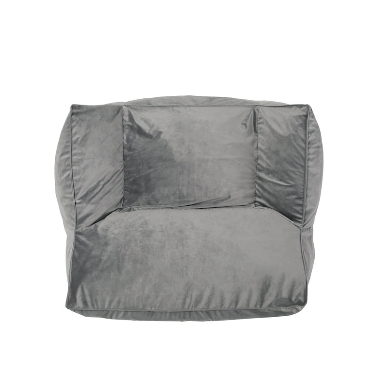 Fauteuil Pouf Surdimensionné en Velours avec Accoudoirs | Fauteuil de Salon Doux pour Adulte