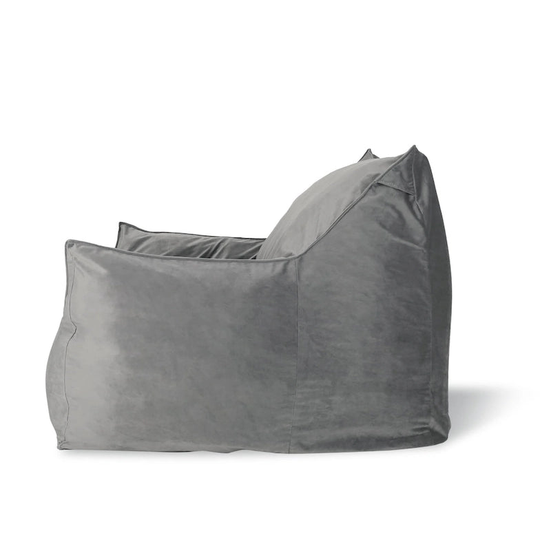 Fauteuil Pouf Surdimensionné en Velours avec Accoudoirs | Fauteuil de Salon Doux pour Adulte