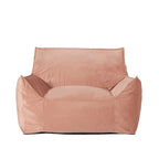 Fauteuil Pouf Surdimensionné en Velours avec Accoudoirs | Fauteuil de Salon Doux pour Adulte