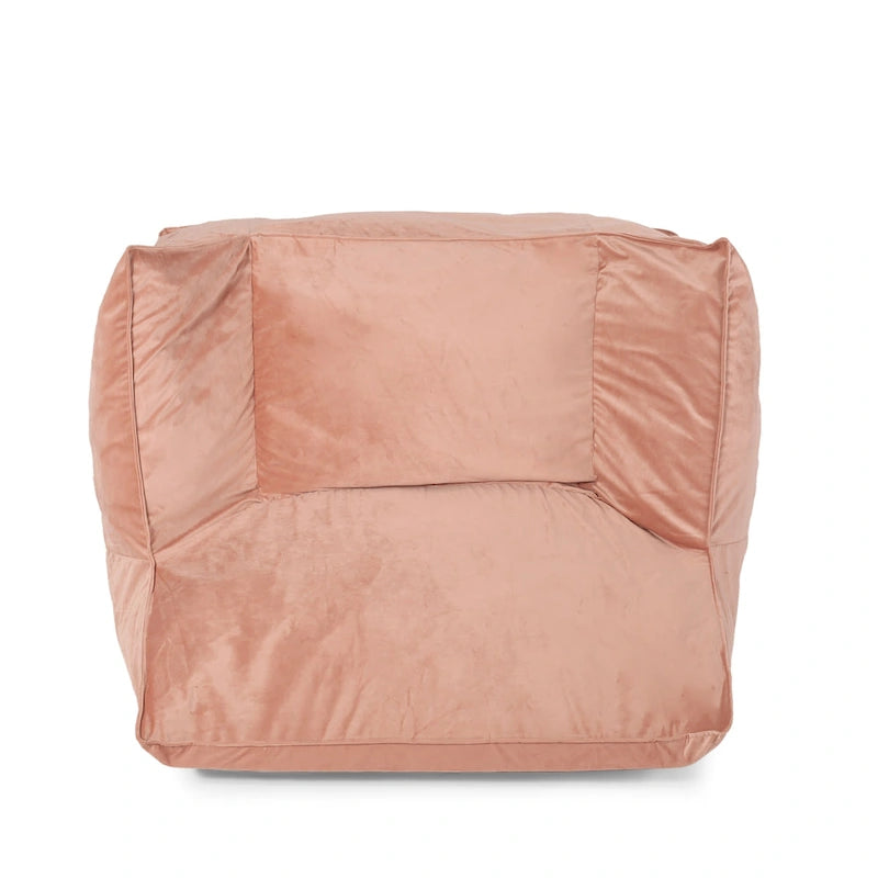 Fauteuil Pouf Surdimensionné en Velours avec Accoudoirs | Fauteuil de Salon Doux pour Adulte