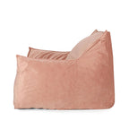 Fauteuil Pouf Surdimensionné en Velours avec Accoudoirs | Fauteuil de Salon Doux pour Adulte