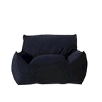 Fauteuil Pouf Surdimensionné en Velours avec Accoudoirs | Fauteuil de Salon Doux pour Adulte