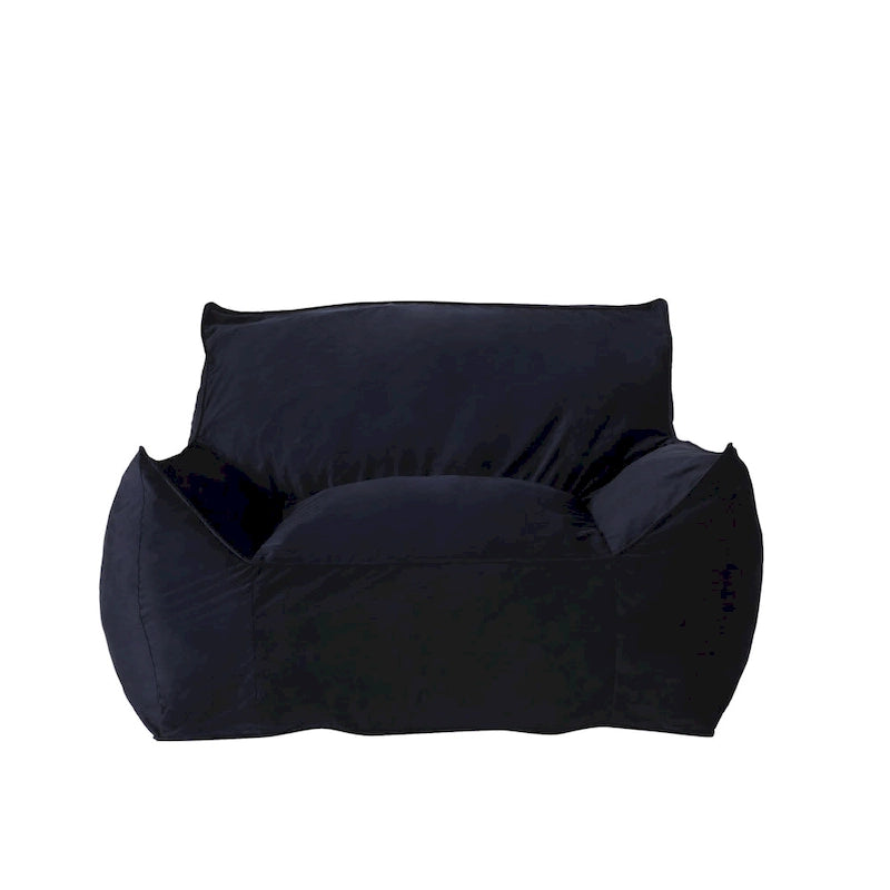 Fauteuil Pouf Surdimensionné en Velours avec Accoudoirs | Fauteuil de Salon Doux pour Adulte