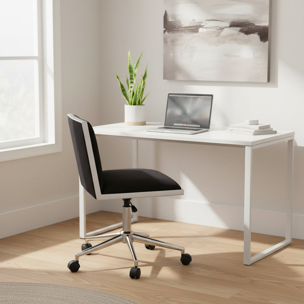 Bureau et chaise de bureau réglables en hauteur, en tissu, de style moderne