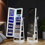 Bonnetière à bijoux rotative de 22 pouces avec miroir - N/A