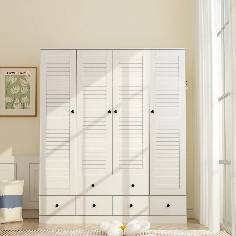Armoire de chambre Armoire Armoire Dressing Tringle à vêtements Tiroir