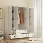 Armoire de chambre Armoire Armoire Dressing Tringle à vêtements Tiroir