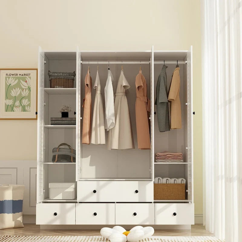 Armoire de chambre Armoire Armoire Dressing Tringle à vêtements Tiroir