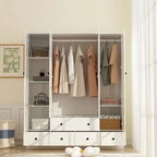 Armoire de chambre Armoire Armoire Dressing Tringle à vêtements Tiroir