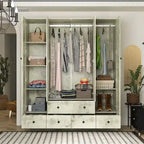 Armoire de chambre Armoire Armoire Dressing Tringle à vêtements Tiroir