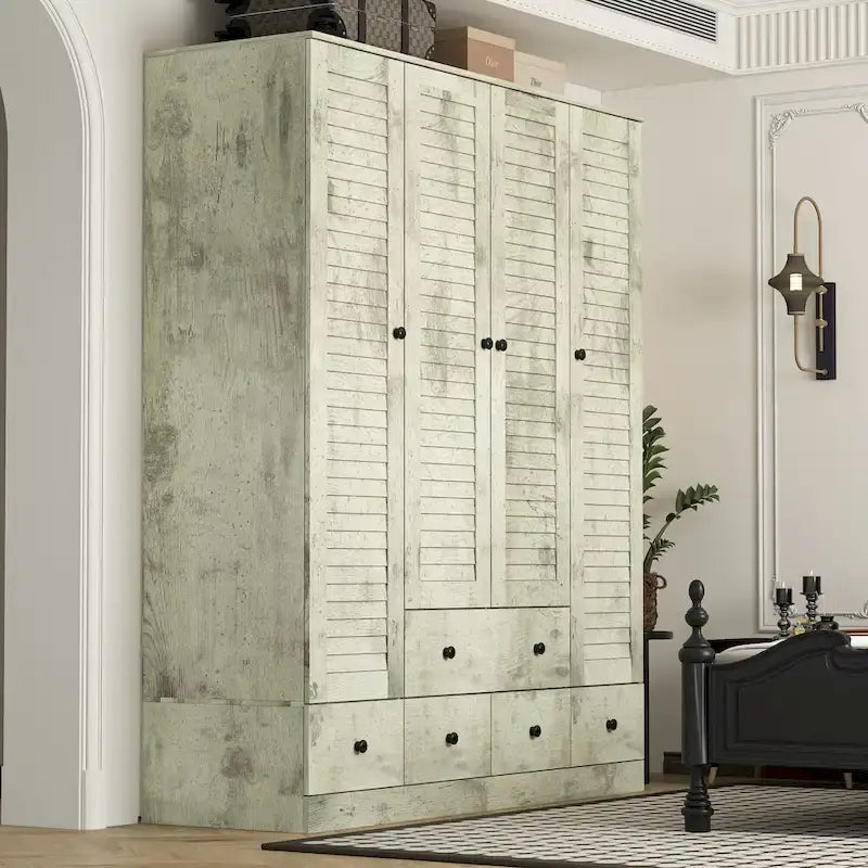 Armoire de chambre Armoire Armoire Dressing Tringle à vêtements Tiroir