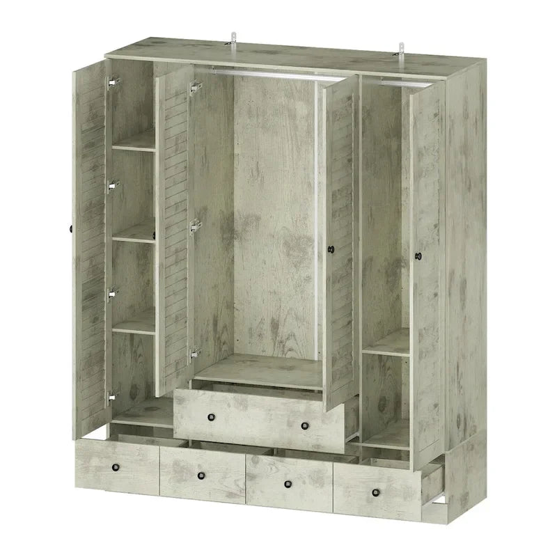 Armoire de chambre Armoire Armoire Dressing Tringle à vêtements Tiroir
