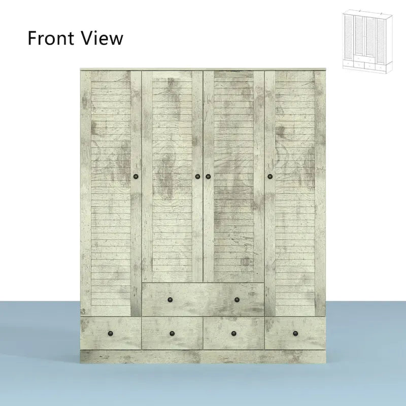 Armoire de chambre Armoire Armoire Dressing Tringle à vêtements Tiroir