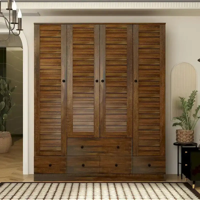 Armoire de chambre Armoire Armoire Dressing Tringle à vêtements Tiroir