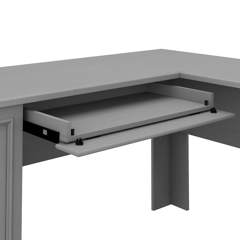Bureau de 60 W avec huche et ensemble de rangement | Poste de travail pour bureau à domicile | Plusieurs finitions