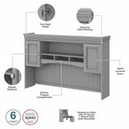 Bureau de 60 W avec huche et ensemble de rangement | Poste de travail pour bureau à domicile | Plusieurs finitions