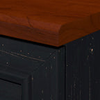 Bureau de 60 W avec huche et ensemble de rangement | Poste de travail pour bureau à domicile | Plusieurs finitions