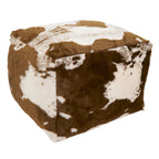 Pouf en fausse fourrure motif vache