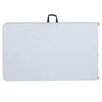 Table pliante réglable en plastique blanc granit de 30" l x 96" L avec poignée de transport